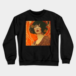 Art Deco Style Woman Crewneck Sweatshirt